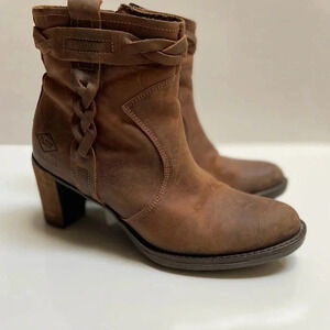 Palladium Stony Heel Leather Ankle Boot Womens Shoes Sz 36/ usa 5.5